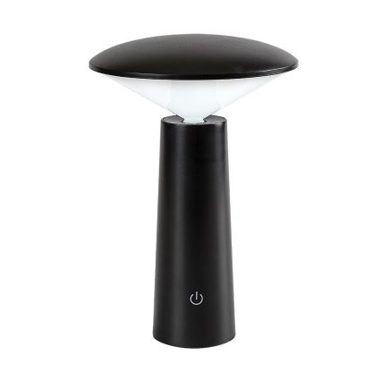 Rabalux - LED Pritemdoma įkraunama jutiklinė stalinė lempa POLPERRO LED/3W/3,7V 1200mAh juoda