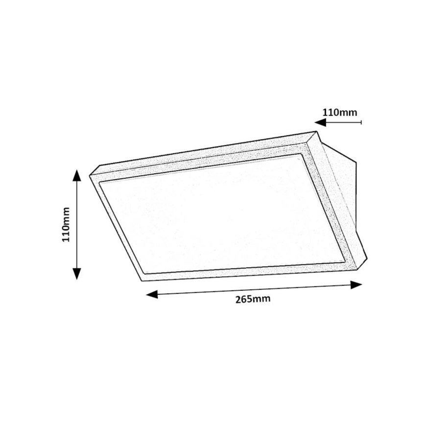 Rabalux - LED sieninis lauko šviestuvas LED/18W/230V 2700/4000/6500K IP65