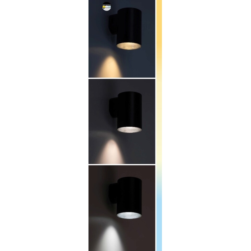 Rabalux - LED sieninis lauko šviestuvas LED/18W/230V 2700/4000/6500K IP65 juoda