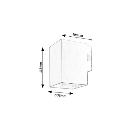 Rabalux - LED sieninis lauko šviestuvas LED/9W/230V 2700/4000/6500K IP65 juoda