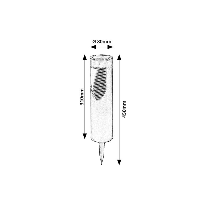 Rabalux - LED šviestuvas, įkraunamas saulės energija LED/0,1W/1,2V 600mAh IP44
