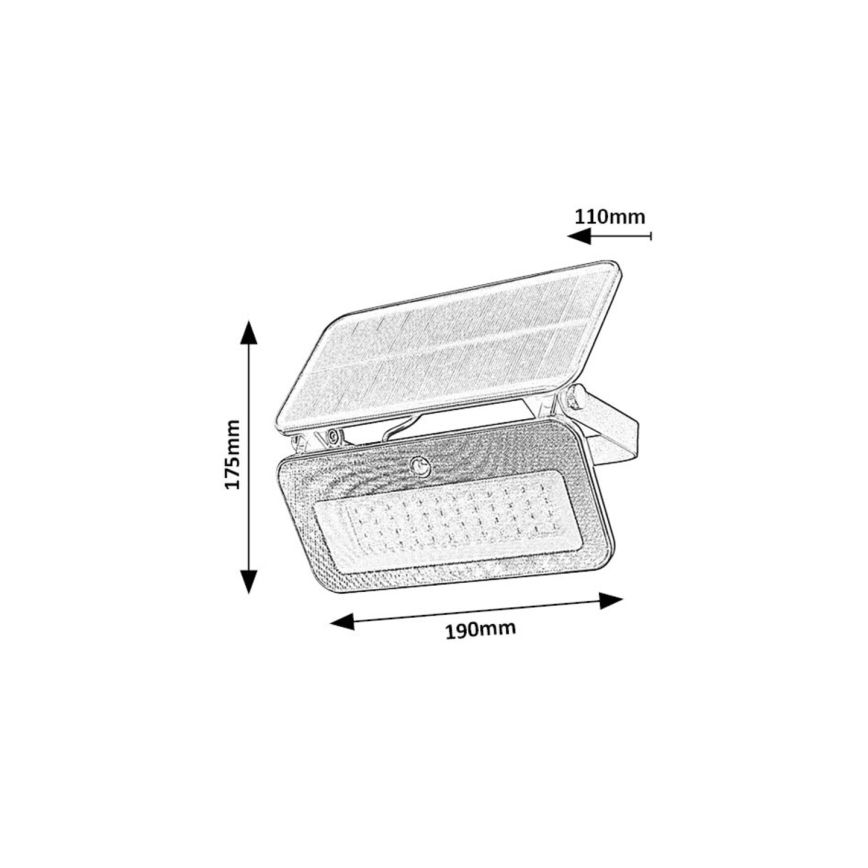 Rabalux - LED Saulės energijos prožektorius su jutiklliu LED/8W/3,7V 3000/4000/6500K IP65