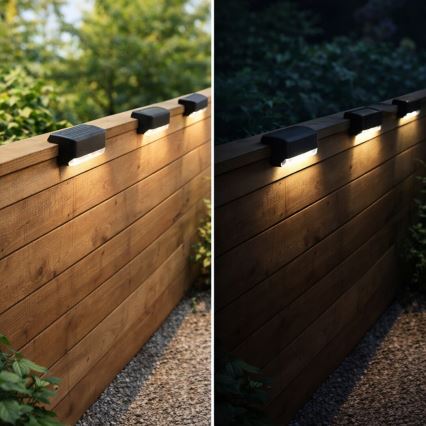 Rabalux - 4 vnt. LED saulės sieninių šviestuvų rinkinys su sutemų jutikliu LED/0,06W/1,2V 300 mAh IP44