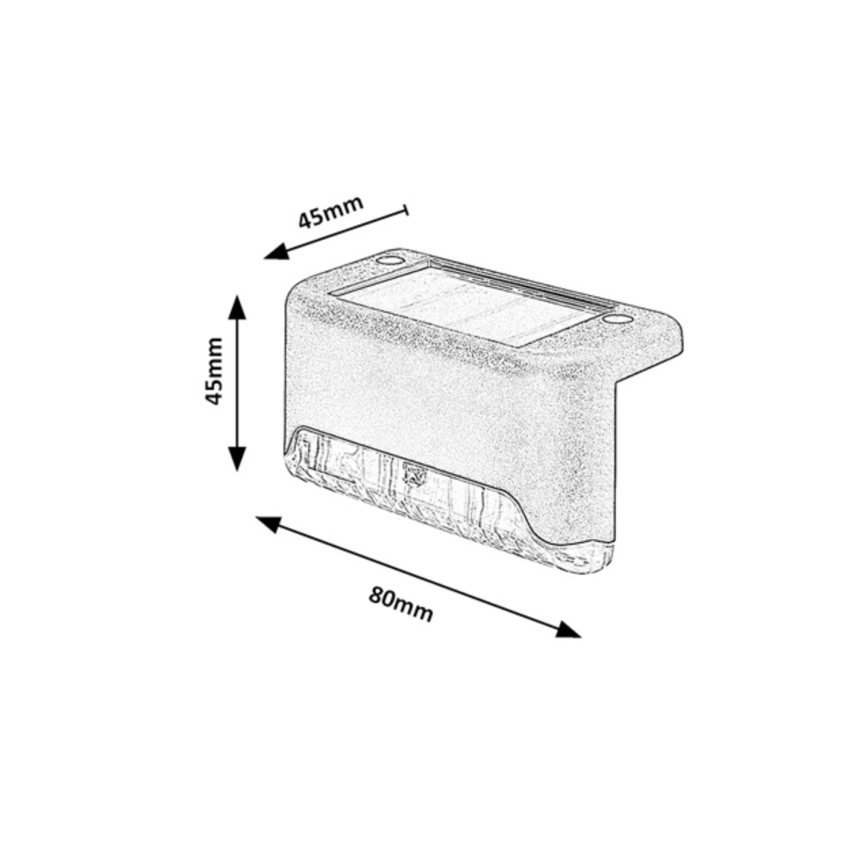 Rabalux - 4 vnt. LED saulės sieninių šviestuvų rinkinys su sutemų jutikliu LED/0,06W/1,2V 300 mAh IP44