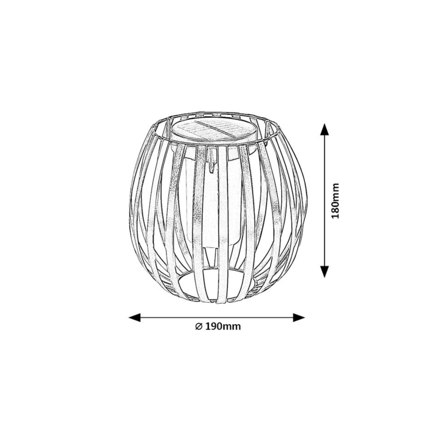 Rabalux - LED apšvietimas, įkraunamas saulės energija LED/1W/1,2V 300mAh IP44