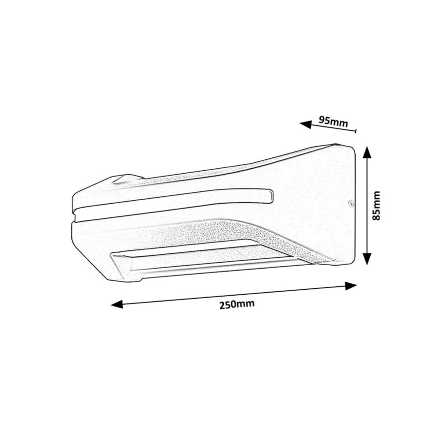 Rabalux - LED sieninis lauko šviestuvas LED/20W/230V IP54