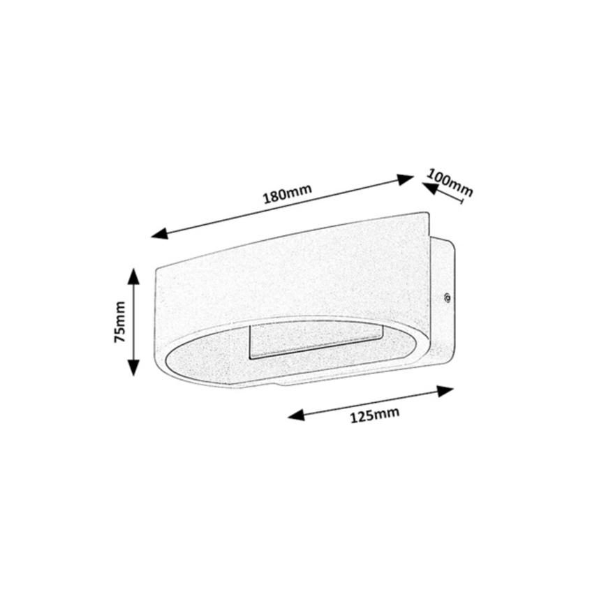 Rabalux - LED lauko sieninis šviestuvas LED/9W/230V IP54 antracito spalva