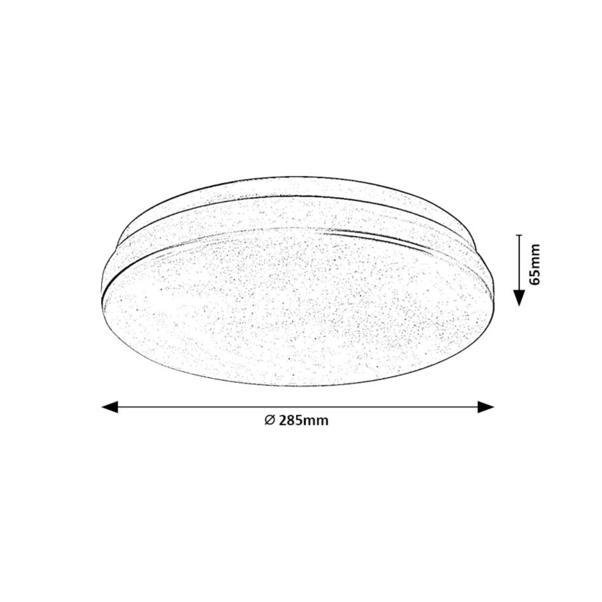 Rabalux - LED vonios kambario lubinis šviestuvas LED/18W/230V 3000/4000/6000K IP44 skersmuo 28,5 cm