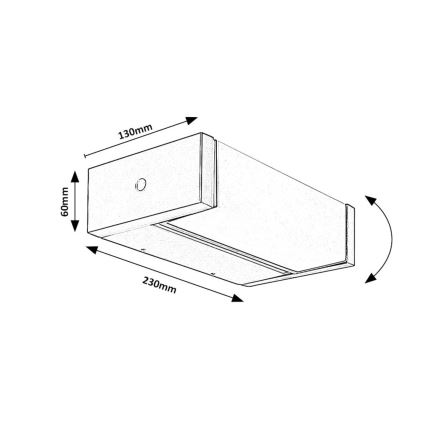Rabalux - LED sieninis lauko šviestuvas LED/18W/230V IP54