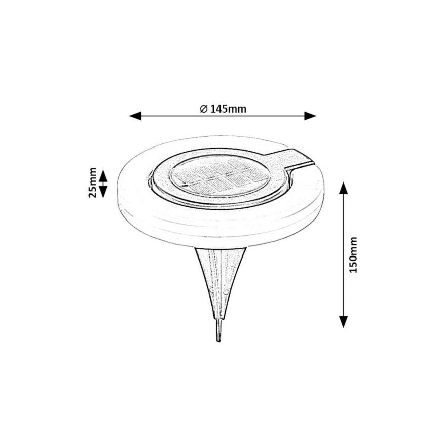 Rabalux - LED Saulės šviestuvas LED/0,05W/1,2V IP44 300 mAh