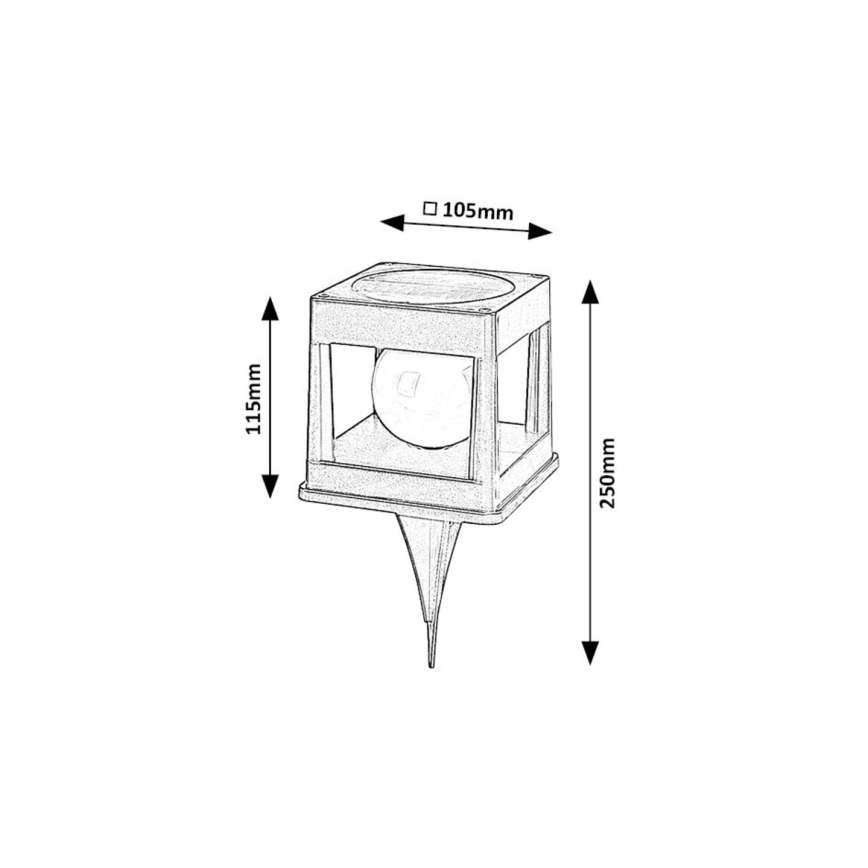 Rabalux - LED Saulės šviestuvas LED/0,3W/3,7V IP44 800 mAh