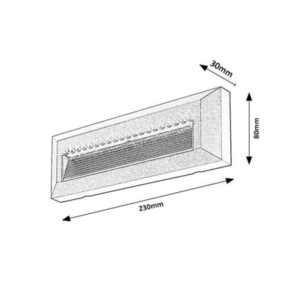 Rabalux - LED lauko sieninis šviestuvas LED/6W/230V IP65 juodas