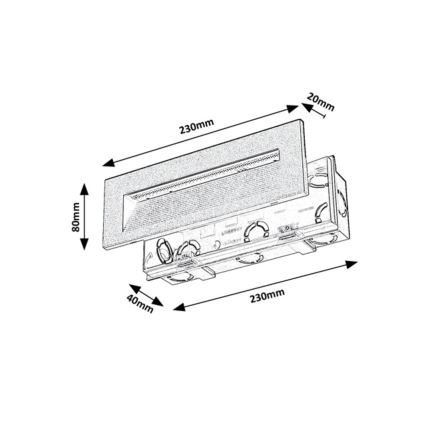 Rabalux - LED lauko sieninis šviestuvas LED/6W/230V IP65 juodas
