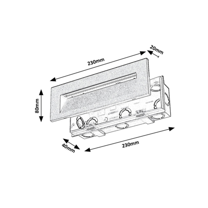 Rabalux - LED lauko sieninis šviestuvas LED/6W/230V IP65 juodas