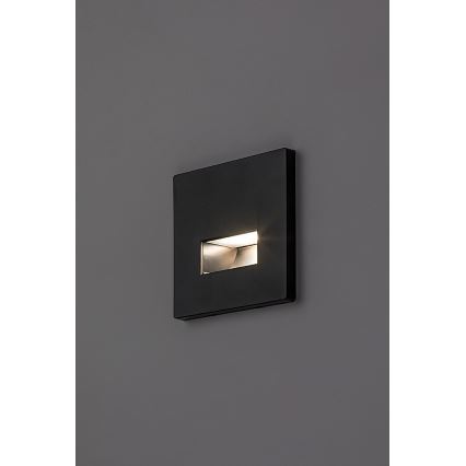 Rabalux - LED laiptų šviestuvas LED/1W/230V 3000/4500/6500K juodas