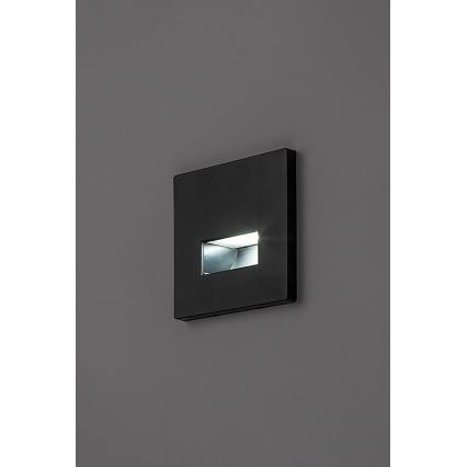 Rabalux - LED laiptų šviestuvas LED/1W/230V 3000/4500/6500K juodas