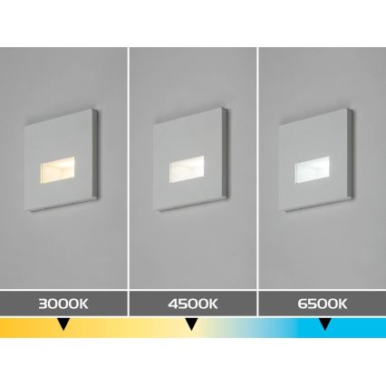 Rabalux - LED laiptų šviestuvas LED/1W/230V 3000/4500/6500K baltas