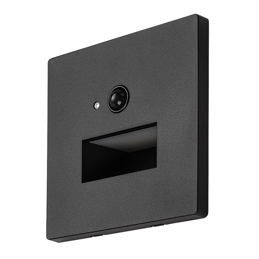 Rabalux - LED laiptų šviestuvas su judesio ir sumrėkimo jutikliu LED/1W/230V 3000/4500/6500K juodas