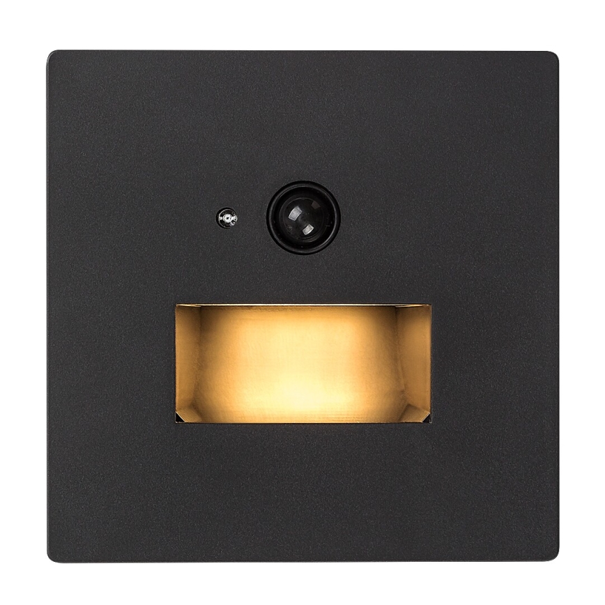 Rabalux - LED laiptų šviestuvas su judesio ir sumrėkimo jutikliu LED/1W/230V 3000/4500/6500K juodas