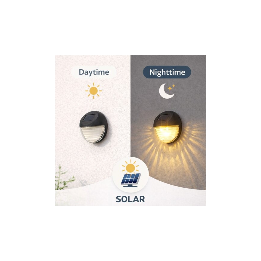 Rabalux - Rinkinys 2 vnt. saulės energija maitinamas sieninis LED šviestuvas LED/0,06W/1,2V 300 mAh IP44