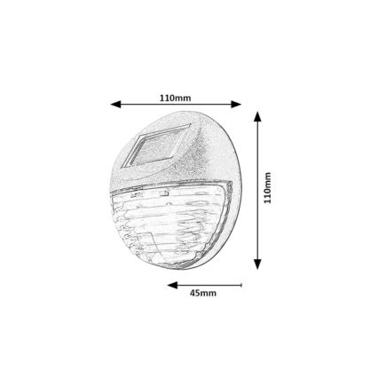 Rabalux - Rinkinys 2 vnt. saulės energija maitinamas sieninis LED šviestuvas LED/0,06W/1,2V 300 mAh IP44