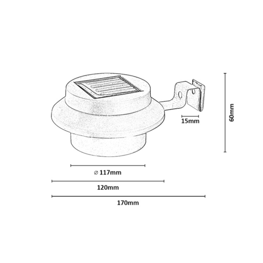 Rabalux -Rinkinys 2 vnt. Saulės LED sieninis šviestuvas LED/0,06W/1,2V 300 mAh IP44