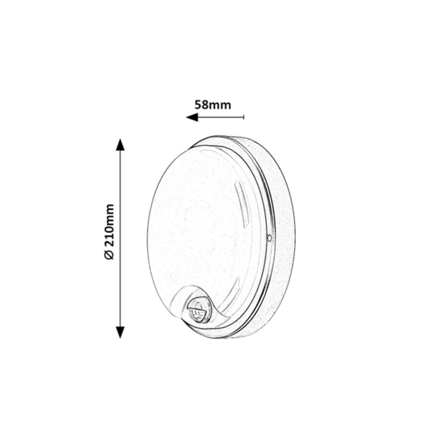 Rabalux - LED lauko sieninis šviestuvas su judesio jutikliu LED/18W/230V IP65 juodas