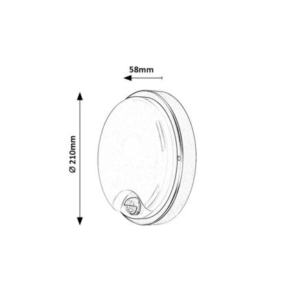 Rabalux - LED lauko sieninis šviestuvas su judesio jutikliu LED/18W/230V IP65 baltas