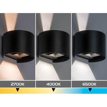 Rabalux - LED Lauko sieninis šviestuvas LED/5W/230V 2700/4000/6500K IP54 juodas