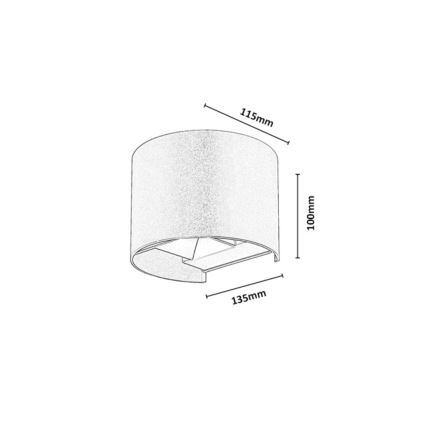 Rabalux - LED Lauko sieninis šviestuvas LED/5W/230V 2700/4000/6500K IP54 juodas