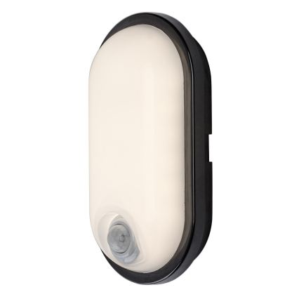 Rabalux - LED lauko lubinis šviestuvas su jutikliu LED/15W/230V IP65 juodas