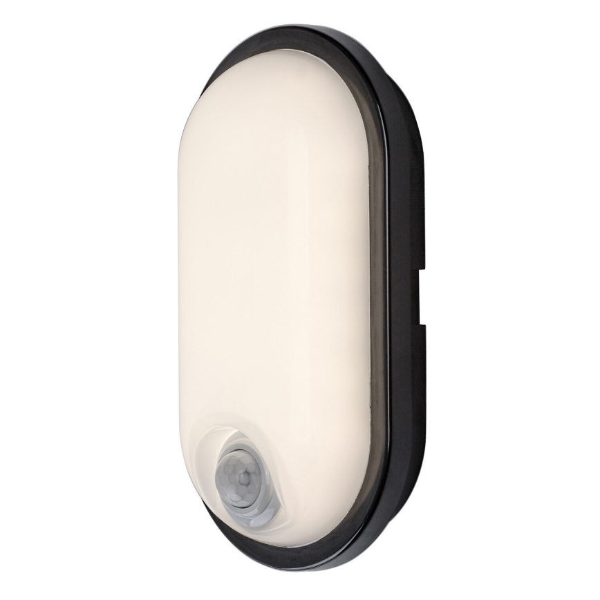 Rabalux - LED lauko lubinis šviestuvas su jutikliu LED/15W/230V IP65 juodas