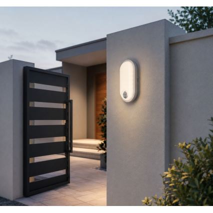Rabalux - LED lauko lubinis šviestuvas su jutikliu LED/15W/230V IP65 balta