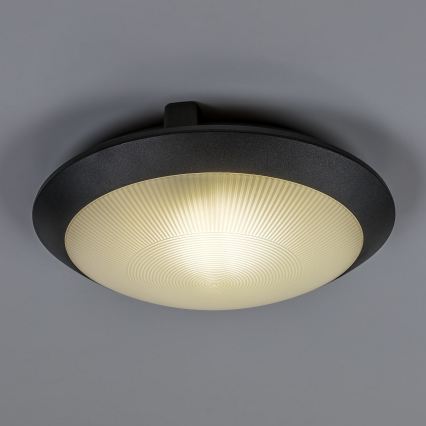 Rabalux - Lauko lubinis šviestuvas su judesio jutikliu 1xE27/9W/230V IP65 skersmuo 30 cm juodas