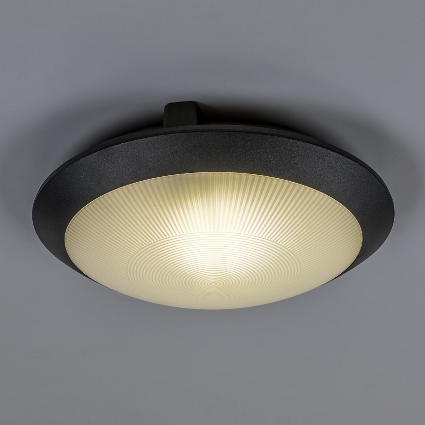 Rabalux - Lauko lubinis šviestuvas su judesio jutikliu 1xE27/9W/230V IP65 skersmuo 30 cm juodas
