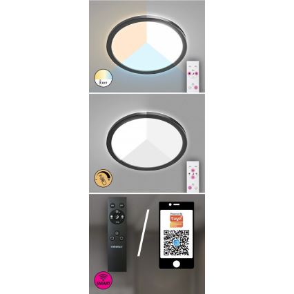 Rabalux - LED reguliuojamas lauko lubinis šviestuvas LED/15W/230V Wi-Fi Tuya 2700-6500K IP44 + nuotolinis valdymas