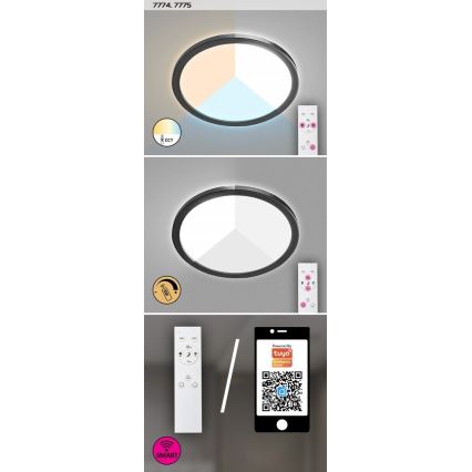 Rabalux - LED reguliuojamas lauko lubinis šviestuvas LED/15W/230V Wi-Fi Tuya 2700-6500K IP44 + nuotolinis valdymas