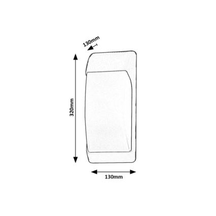 Rabalux - Lauko sieninis šviestuvas 1xE27/12W/230V IP65