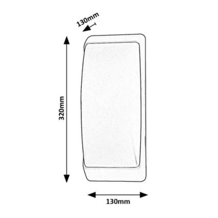Rabalux - Lauko sieninis šviestuvas 1xE27/12W/230V IP65