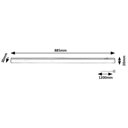 Rabalux - LED po stalinių šviestuvų LED/13W/230V 4000K 88 cm