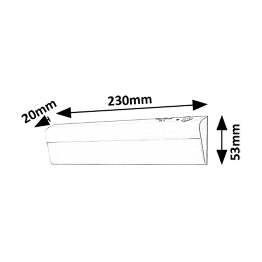 Rabalux - LED virtuvės šviestuvas, kabinamas po spintele su judesio jutikliu LED/0,5W/3xAA