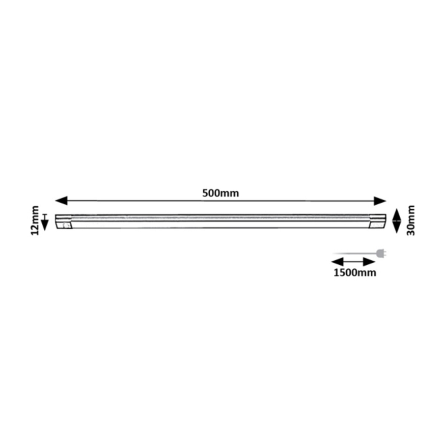 Rabalux - Reguliuojamas LED po virtuvės spintele montuojamas šviestuvas su jutikliu LED/8W/230V 3000K 50 cm