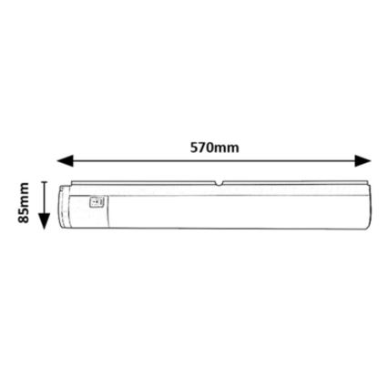 Rabalux - LED po stalviršio šviestuvas su lizdu LED/17W/230V 4000K IP44 baltas 57 cm