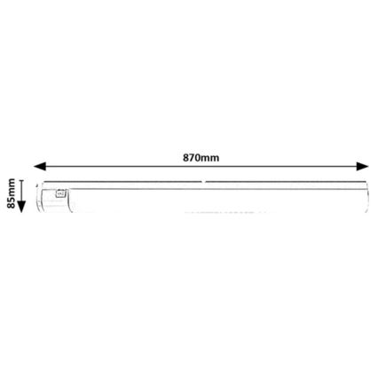 Rabalux - LED po stalviršiniu šviestuvu su lizdu LED/20W/230V 4000K IP44 juoda 87 cm