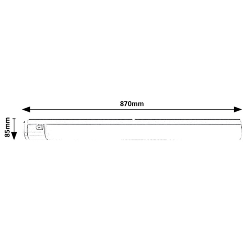Rabalux - LED po stalviršiniu šviestuvu su lizdu LED/20W/230V 4000K IP44 juoda 87 cm