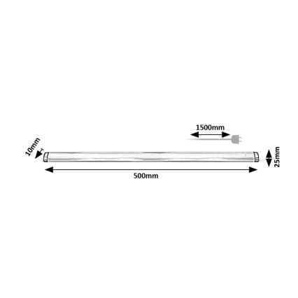 Rabalux - Reguliuojamas LED po virtuvės spintele montuojamas šviestuvas LED/5W/230V 4000K 50 cm