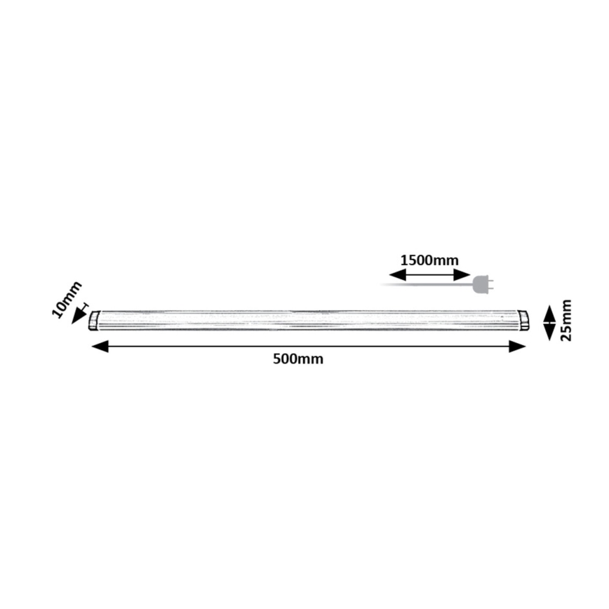 Rabalux - Reguliuojamas LED po virtuvės spintele montuojamas šviestuvas LED/5W/230V 4000K 50 cm