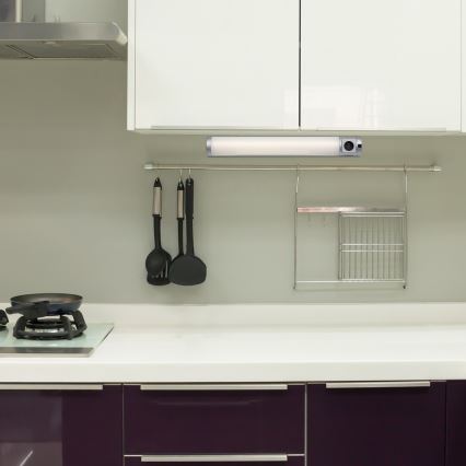 Rabalux - LED Virtuvės šviestuvas, montuojamas po spintelėmis, su stalčiumi LED/8W/230V 4000K 68 cm sidabras