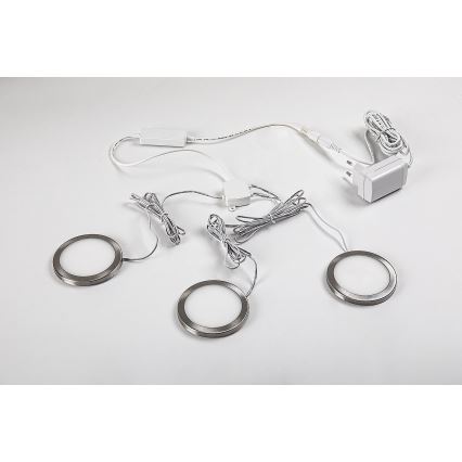 Rabalux - KOMPLEKTAS 3x LED reguliuojamas spintos apšvietimas LED/1W/230V 4000K