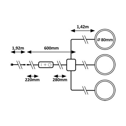 Rabalux - KOMPLEKTAS 3x LED reguliuojamas spintos apšvietimas LED/1W/230V 4000K